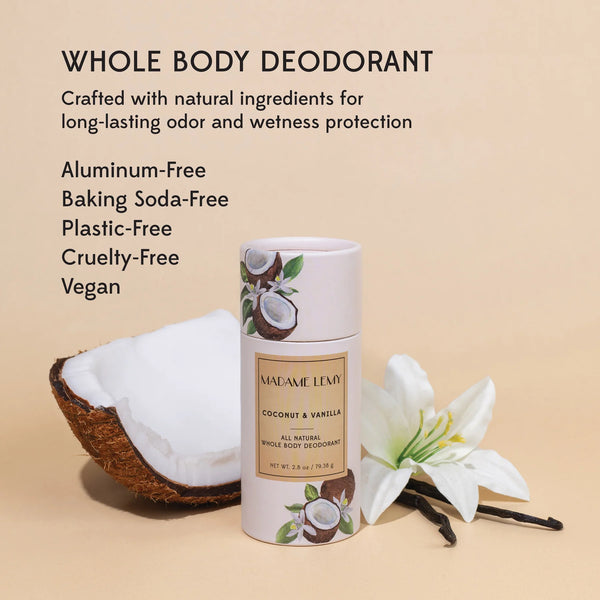 Madame Lemy Coconut & Vanilla Whole Body Stick Deodorant